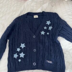 Taylor Swift Midnights Blue Cardigan with Star Accents